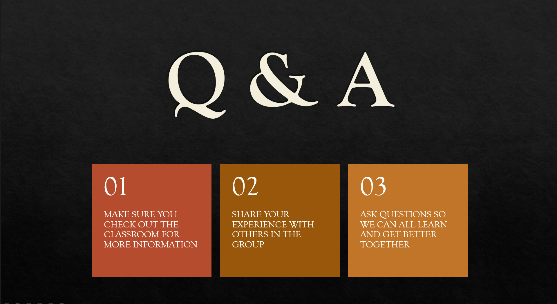 Q & A's